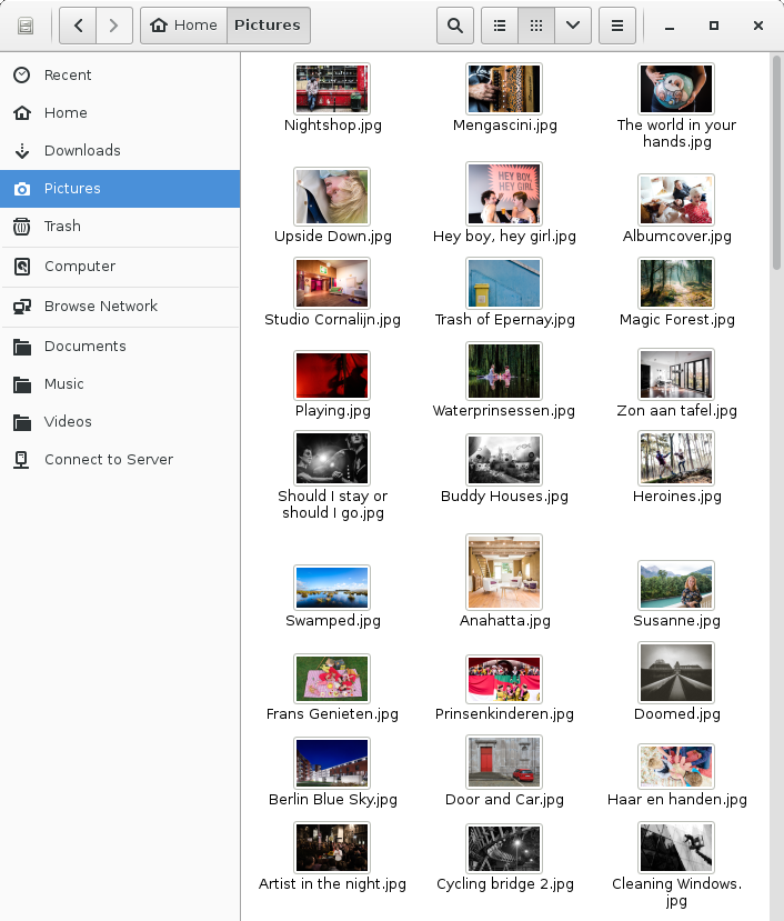Screenshot of a file explorer showing the $HOME/Pictures folder